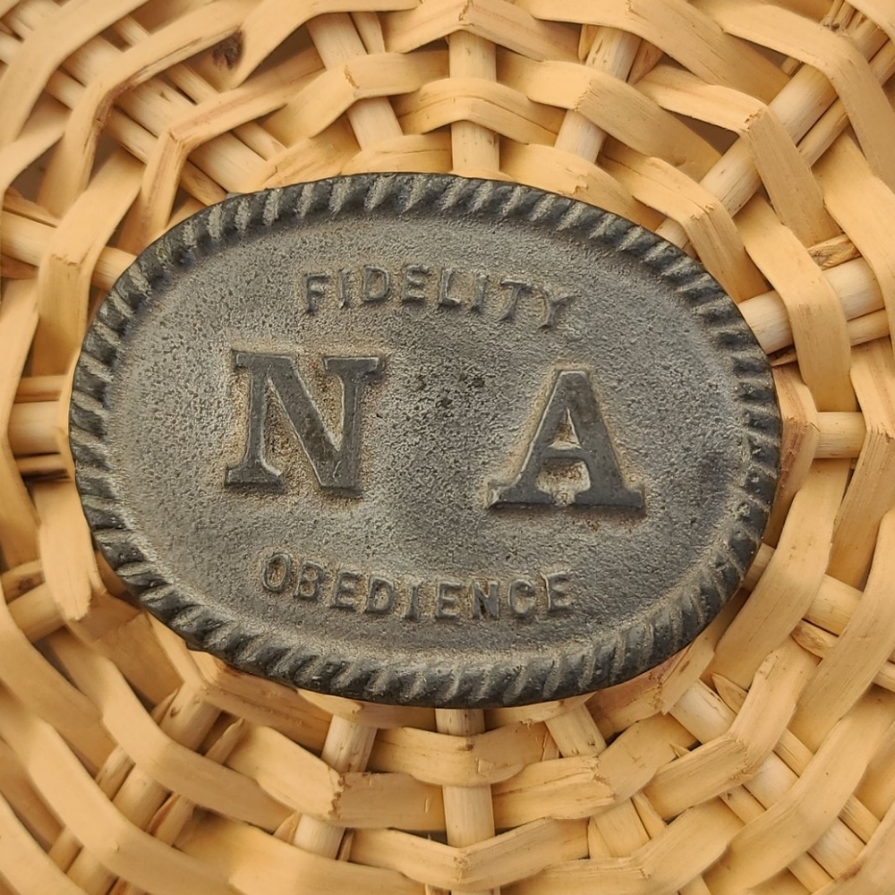 Silver Tone Navy Belt Buckle